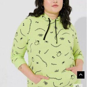 TORRID Disney Nightmare Before Christmas Oogie Boogie Cozy Fleece Hoodie Size 1